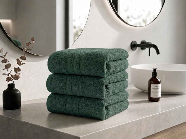 Prosop Classic 50 x 100 cm verde inchis, 100% bumbac
