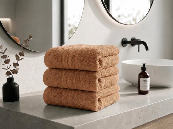 Prosop de maini Classic 50 x 100 cm maro, 100% bumbac