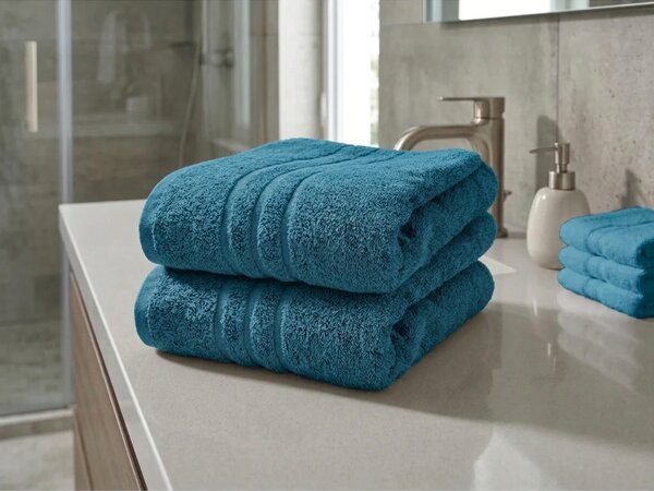 Prosop de maini Classic 50 x 100 cm cian, 100% bumbac