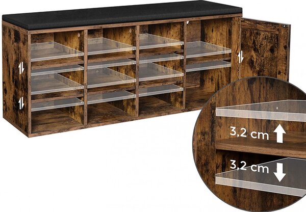 Bancheta Depozitare Pantofi Vasagle, 110x30x48cm