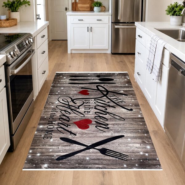 Covor bucatarie antiderapant, Kitchen Love, 120x180 cm, CBU136