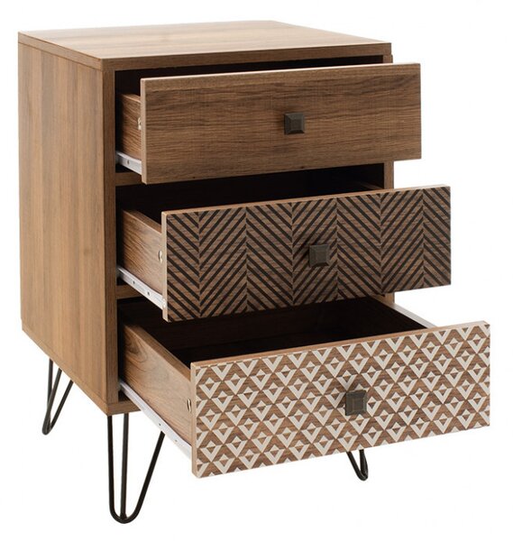Noptiera Boho Walnut 40x40x59 cm