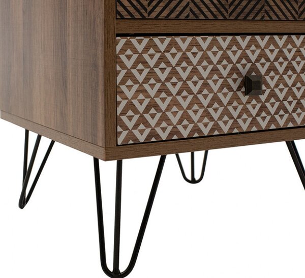 Noptiera Boho Walnut 40x40x59 cm