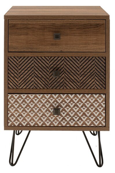 Noptiera Boho Walnut 40x40x59 cm