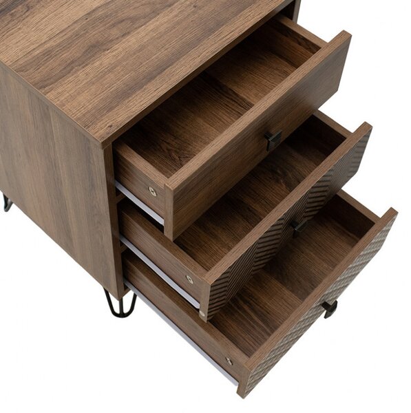 Noptiera Boho Walnut 40x40x59 cm
