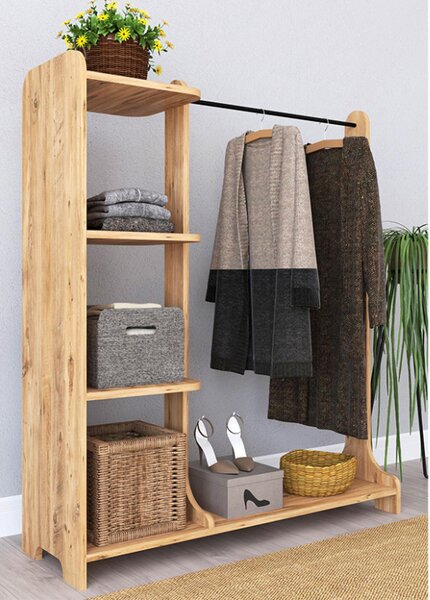 Cuier Intrare Renesme Walnut 106x35x128 cm