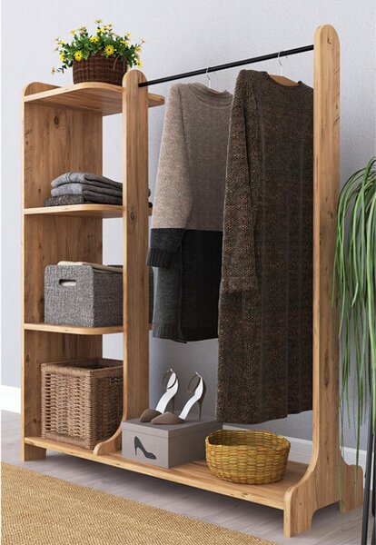 Cuier Intrare Renesme Walnut 106x35x128 cm