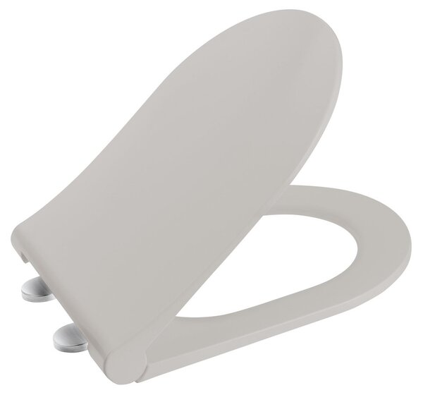 Sapho Sapho, AVVA Scaun de toaletă subțire cu închidere lentă, latte mat, 100787-114