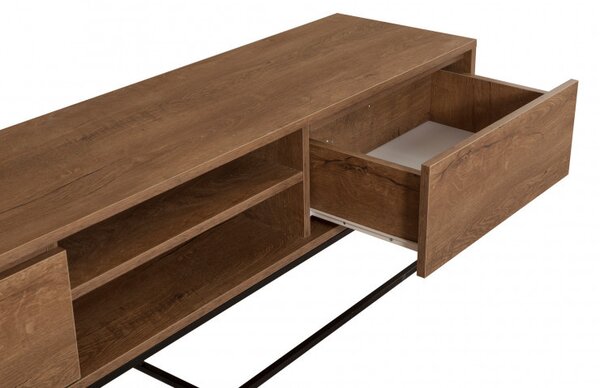 Comoda TV Rodez 180 Walnut-Negru