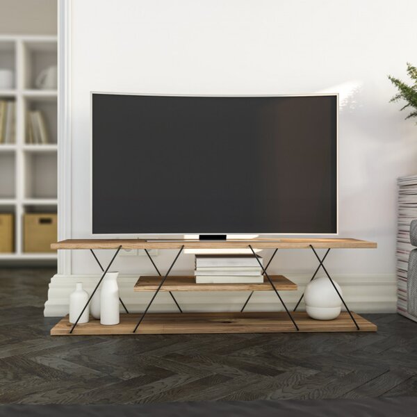 Comoda TV Canaz Negru-Walnut