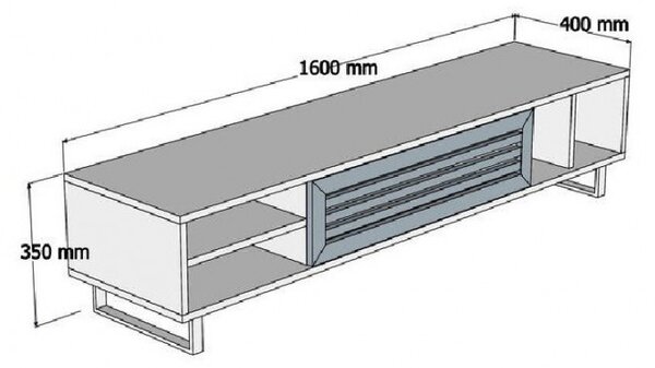 Comoda TV Eray Walnut-Antracit