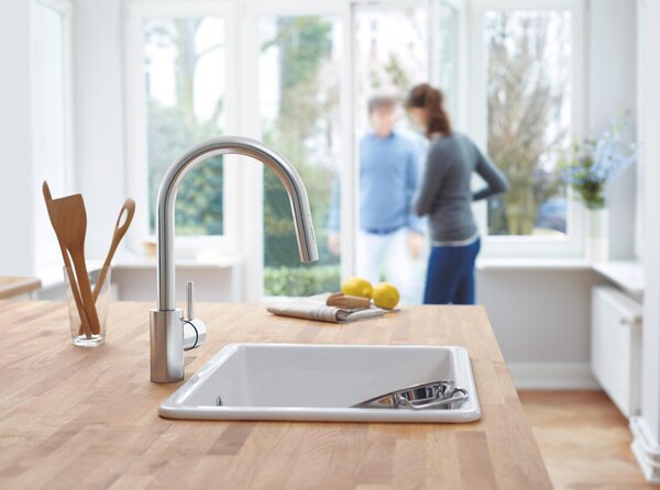 Grohe Concetto baterie bucătărie pe picior SuperSteel 31483DC2