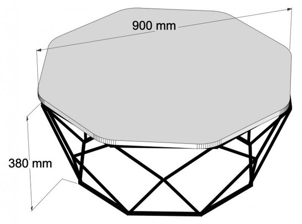 Masuta de Cafea Diamond Negru