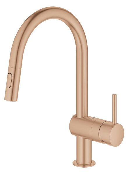 Grohe Minta baterie bucătărie pe picior Brushed Warm Sunset 32321DL2