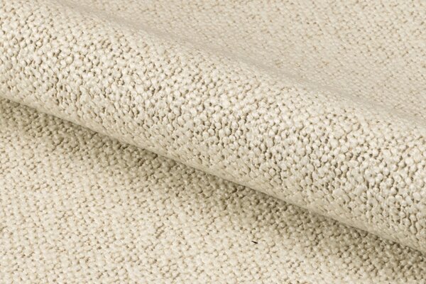 MAZZONI EXPORT ALMO Crem (material Monza 90)/cadru stejar lăcuit - SCAUN DIN LEMN BOUCLÉ PENTRU SALON SUFRAGERIE BUCĂTĂRIE RETRO