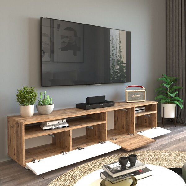 Comoda TV FR5 Athlantic Pine-Alb