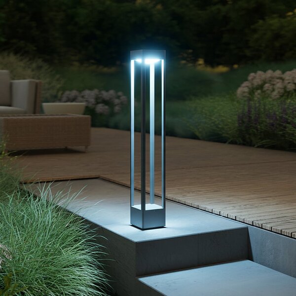 STEINEL Bornă luminoasă LED Stela C860, antracit, IP65, RGBWW, reglabil, Negru, Aluminiu, Modern