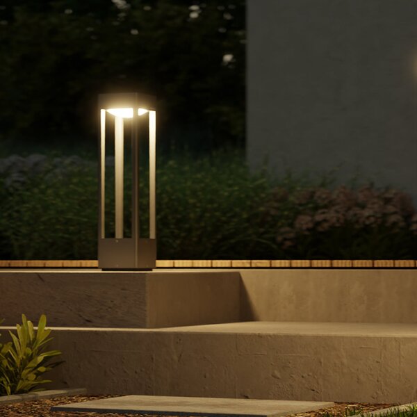 STEINEL Lampă cu soclu LED Stela C510, antracit, IP65, RGBWW, reglabil, Negru, Aluminiu, Modern
