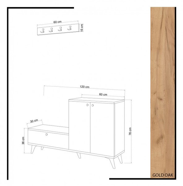Cuier Hol Evva Oak-Alb