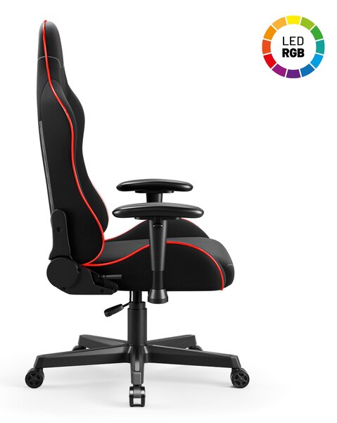 Scaun de gaming LED Diablo X-Starter: negru