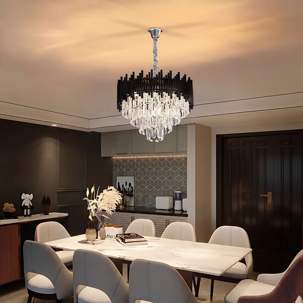 Lampă suspendată Cristal G063-CP 50cm BLACK