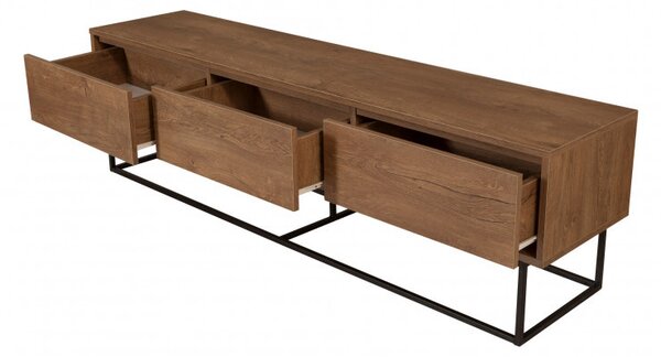 Comoda TV Milo 180 Walnut-Negru
