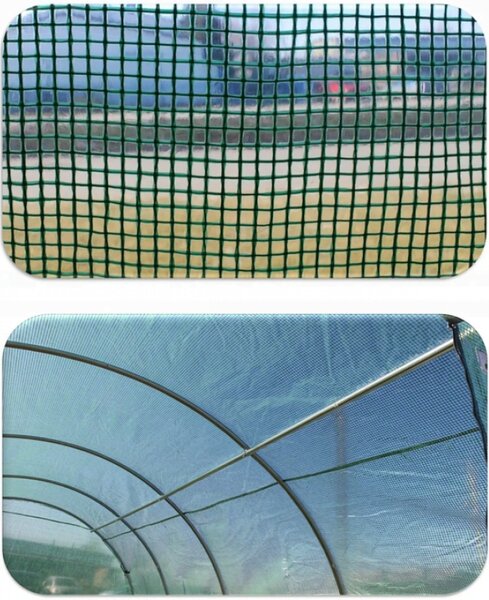 Sera gradina 8x3x2m tip tunel pentru legume, verde