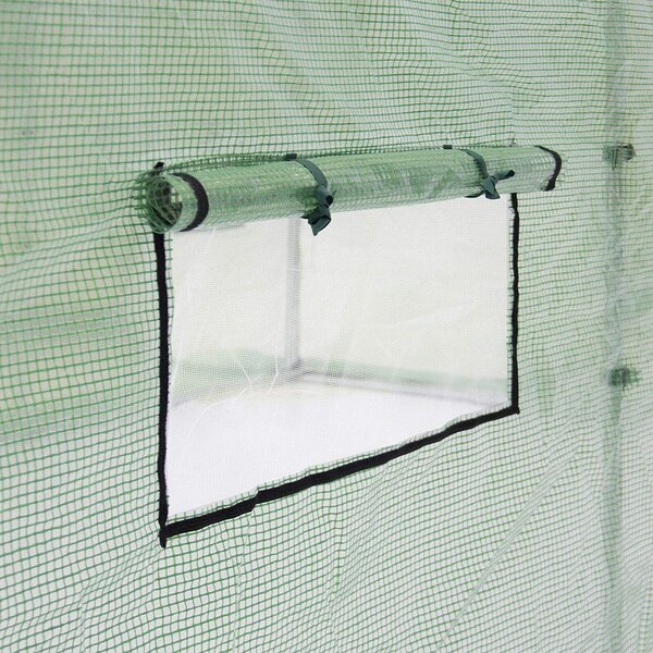 Solar gradina 6x3x2m tip tunel, folie UV4 140g/mp, cadru metalic galvanizat, 8 ferestre, pentru legume si plante