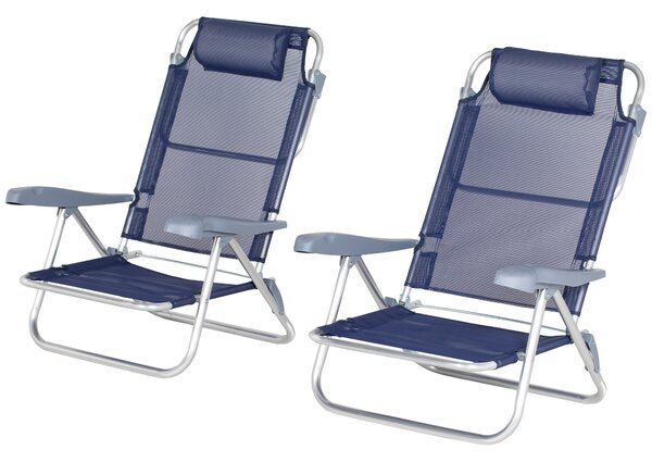 Set of 2 scaune portabile de pescuit Outsunny , Scaune de camping