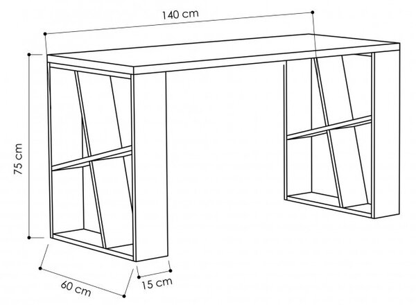 Birou Honey Alb-Oak
