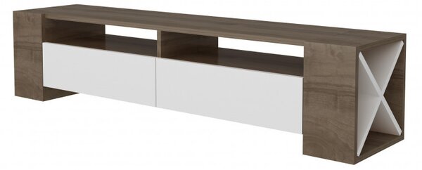 Comoda TV Sosruko Walnut-Alb