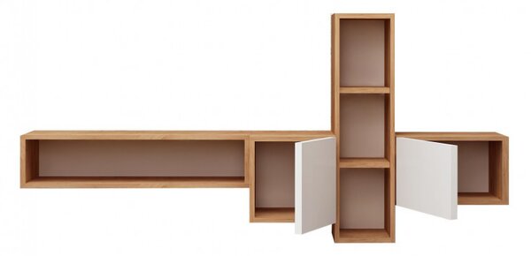 Ansamblu Comoda TV Kumkuat Oak-Alb
