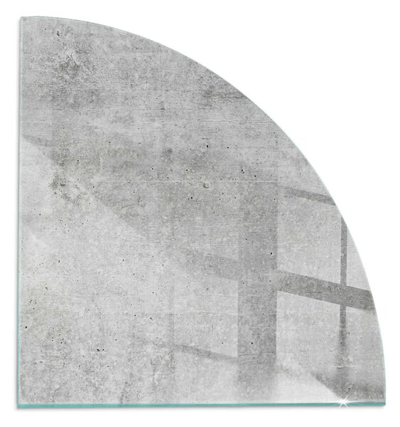 Sticlă semiovală sub sobă Model de beton brut