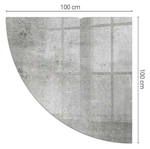 Sticlă semiovală sub sobă Model de beton brut