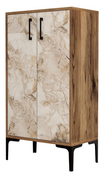 Dulap Pantofi Prag Walnut-Alb