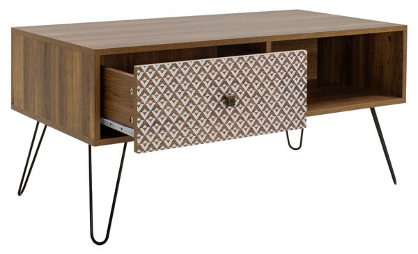 Masuta de Cafea Boho Walnut - Negru