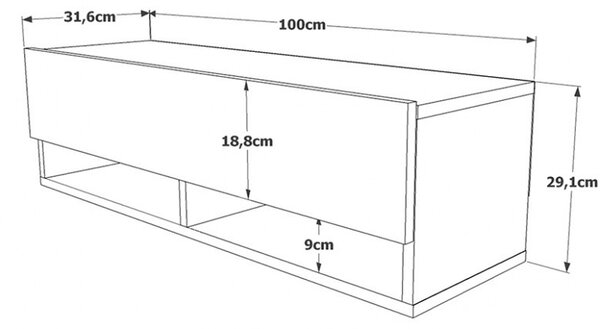 Comoda TV Roscoe Oak