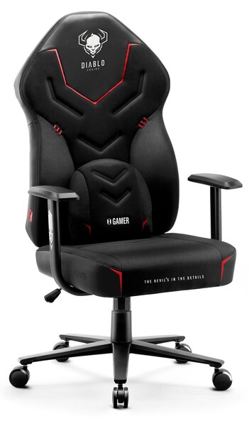 Scaun gaming din material Diablo X-Gamer: DARK OBSIDIAN