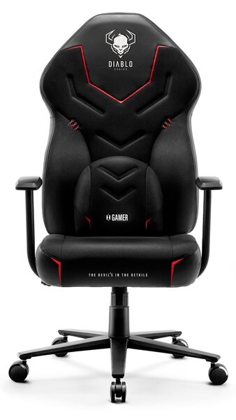 Scaun gaming din material Diablo X-Gamer: DARK OBSIDIAN