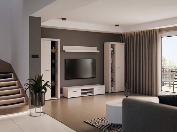 Mobilier pentru living Rudby XL (bej) (fără iluminat). 1138235