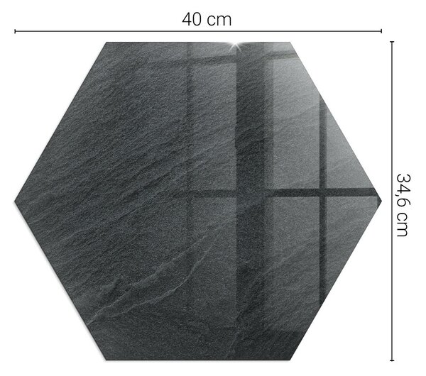 Sticlă hexagonală sub sobă Model de piatră naturală