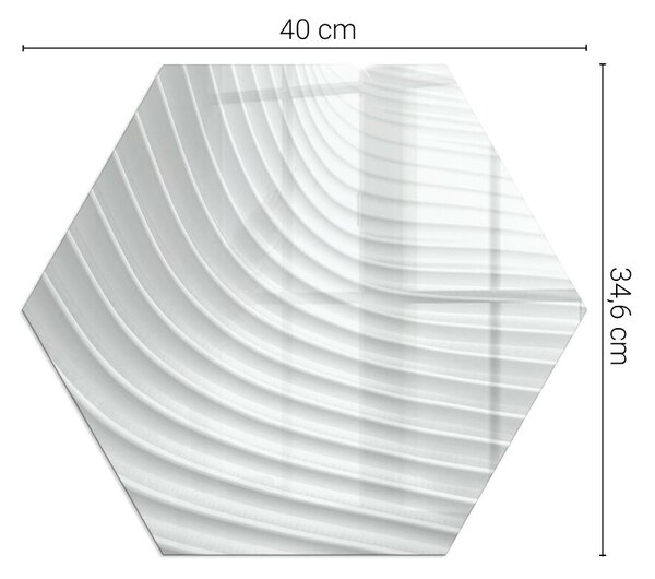 Sticlă hexagonală sub sobă Valuri de forme subtile