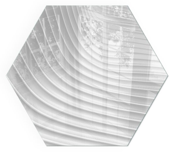 Sticlă hexagonală sub sobă Valuri de forme subtile