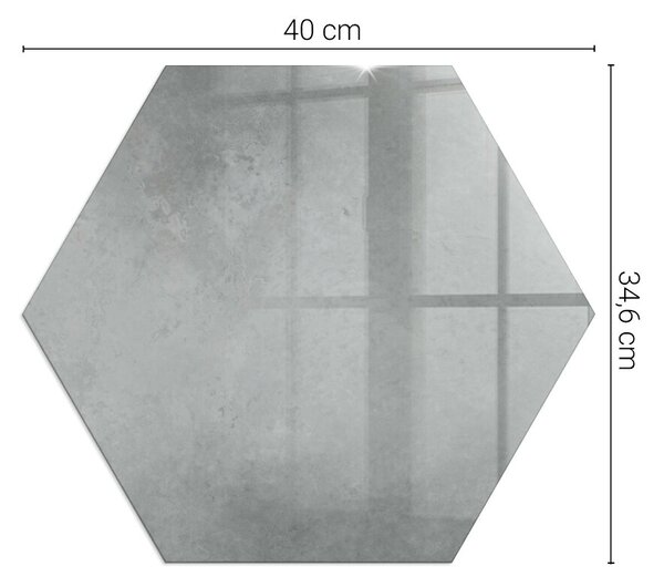 Placă hexagonală din sticlă pentru șemineu Structură de beton cu efect