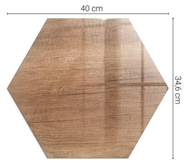 Sticlă hexagonală sub sobă Model inspirat din lemn