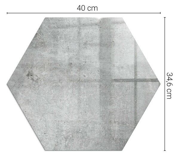 Sticlă hexagonală sub sobă Model de beton brut