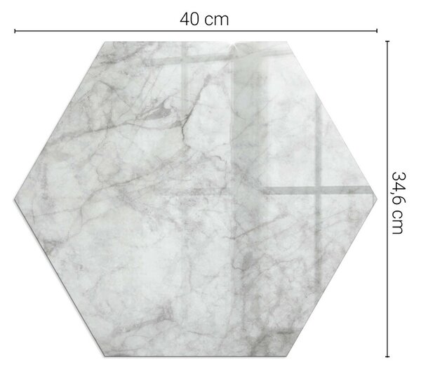 Sticlă hexagonală sub sobă Textură de marmură într-un stil elegant