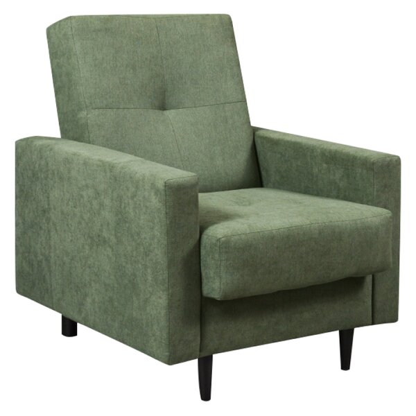 Fotoliu, material textil verde, VALDO