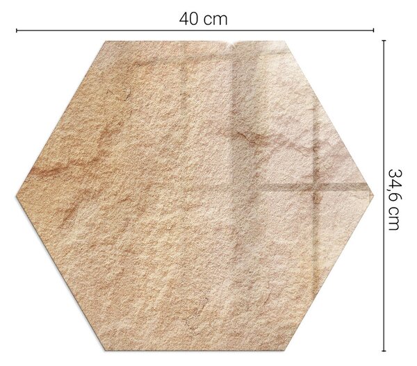 Sticlă hexagonală sub sobă Natura structurii din piatră