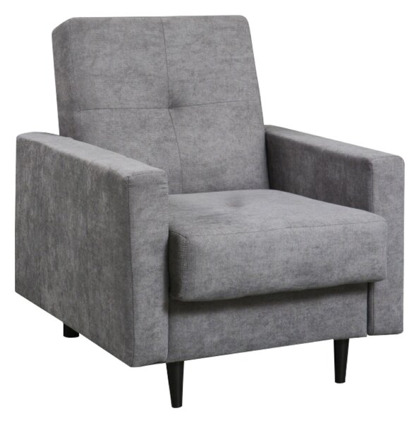 Fotoliu, material textil gri, VALDO